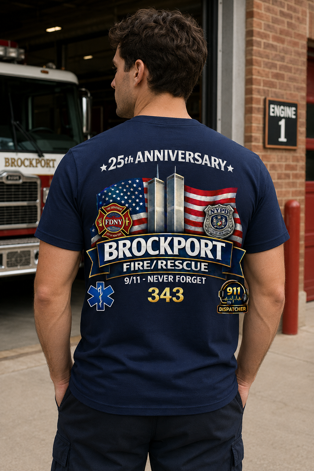 Brockport FD 9/11 Remembrance T-Shirt - view 2