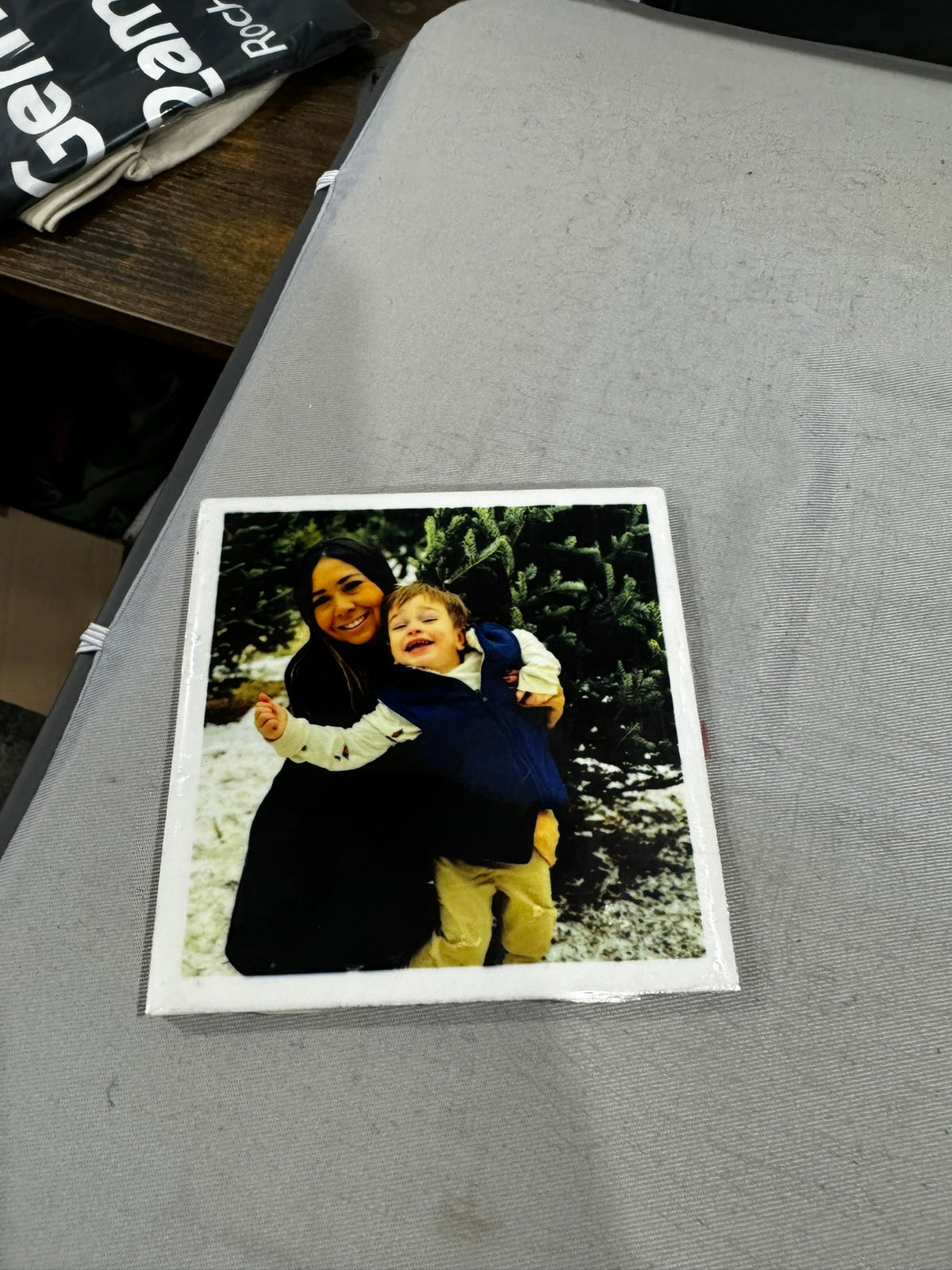 Personalized ceramic photo coasters, set of 4