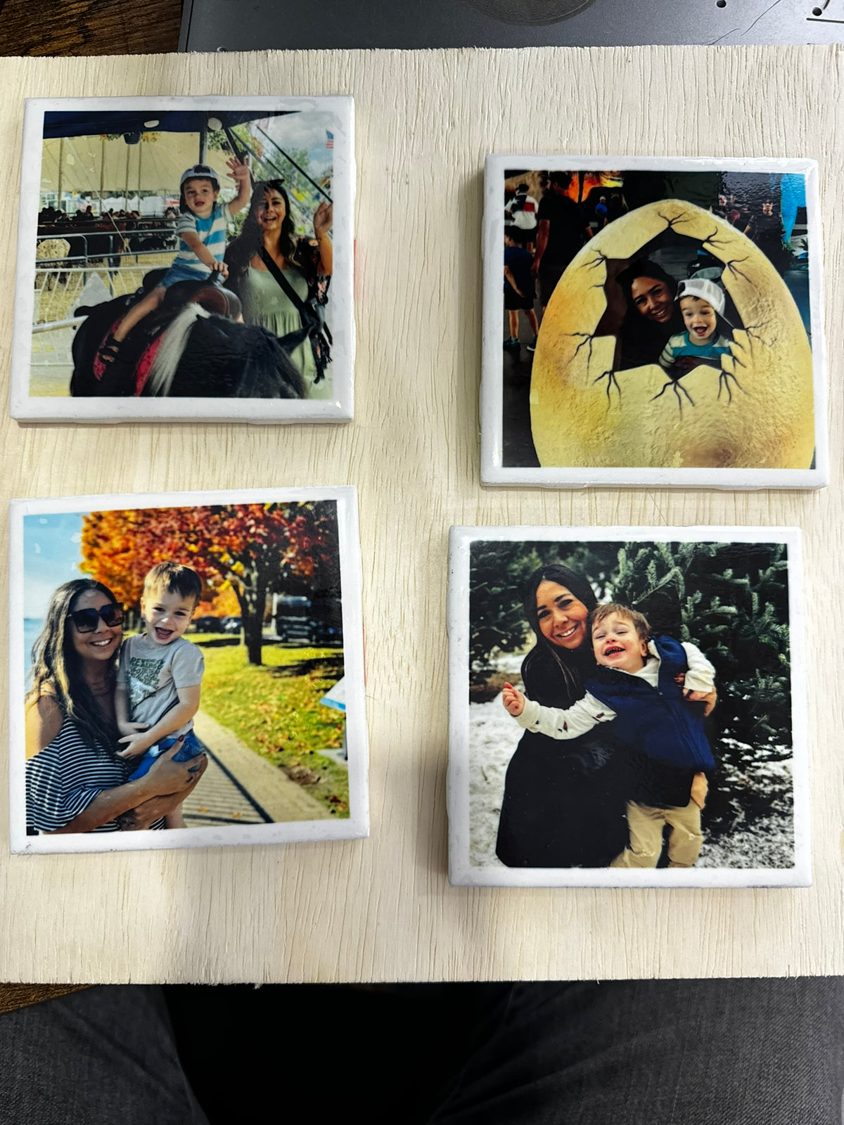 Personalized ceramic photo coasters - view 2